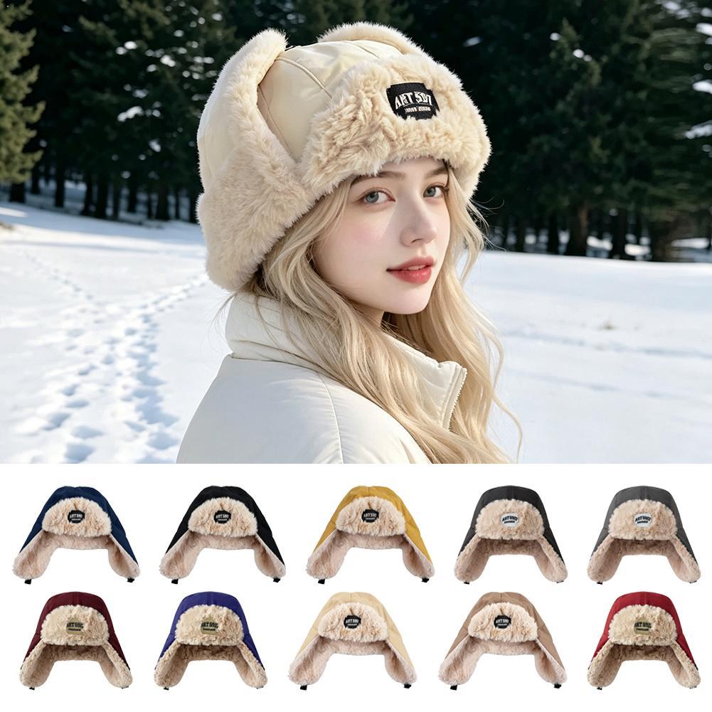 Trapper Hat Ear Flap - Chapeau d'hiver en fausse fourrure doublé,