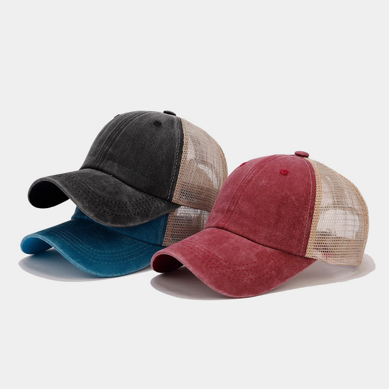 Trucker Cap Mesh - Casquette Trucker en Denim Délavé Style