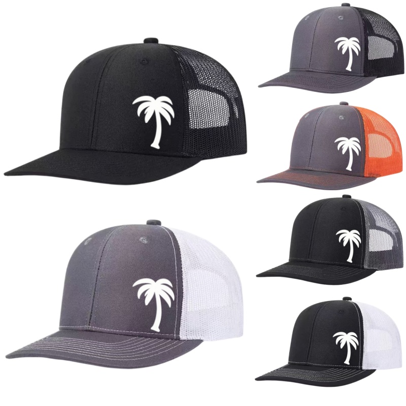 Golf Cap Dad - Casquette de baseball réglable imprimée palmiers,