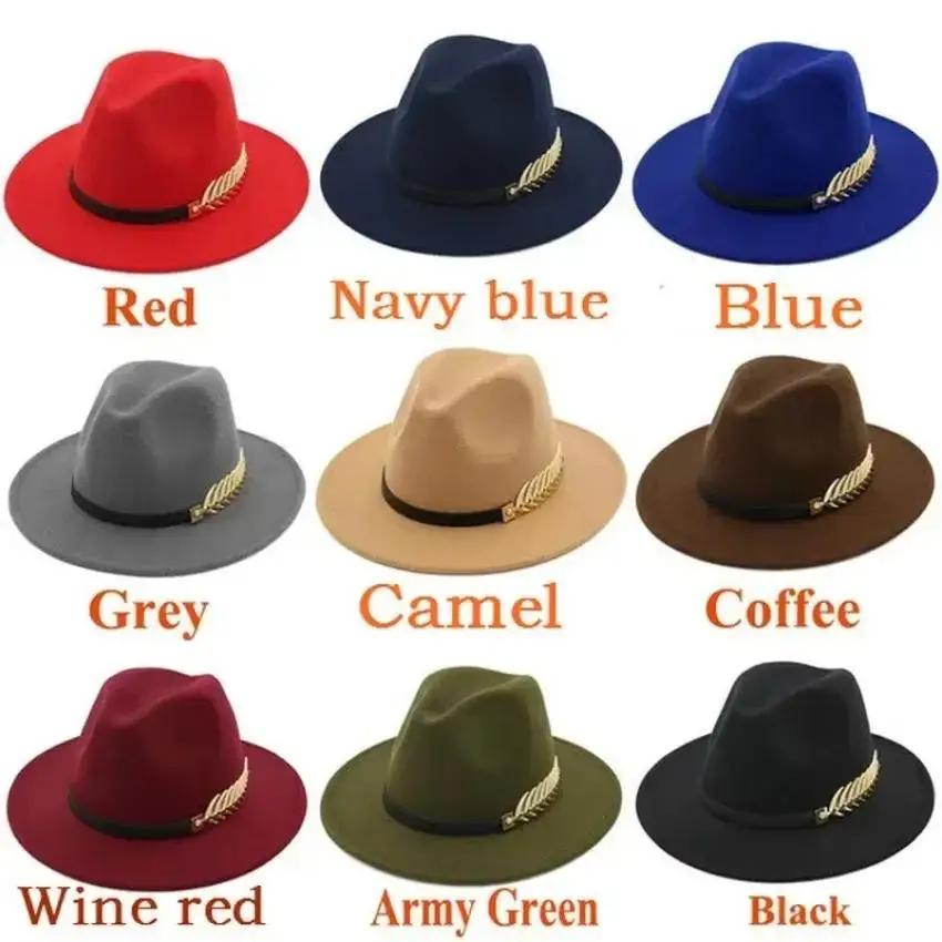 Fedora Hat Wool - Chapeaux en laine pour Couples, simples,