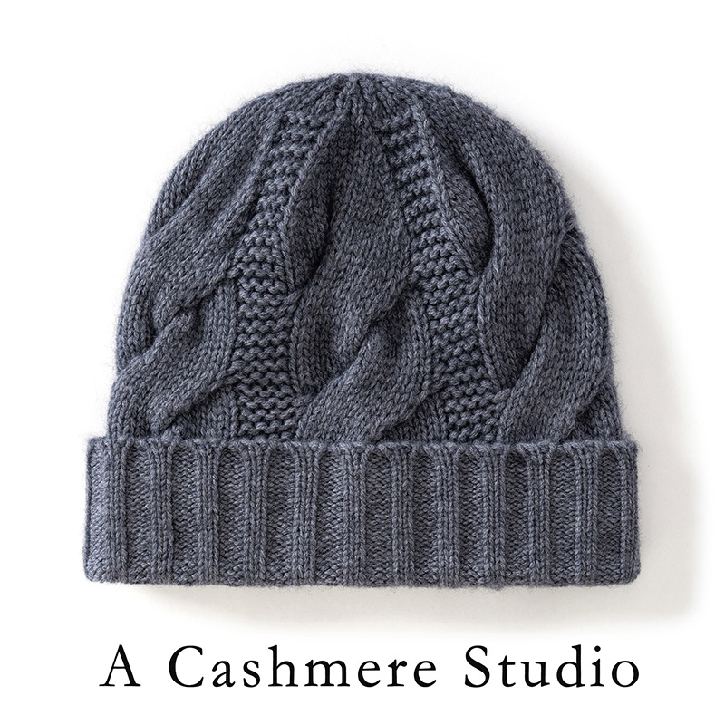 Beanie Cuffed Knit - Hiver nouveau femmes pur cachemire extérieur