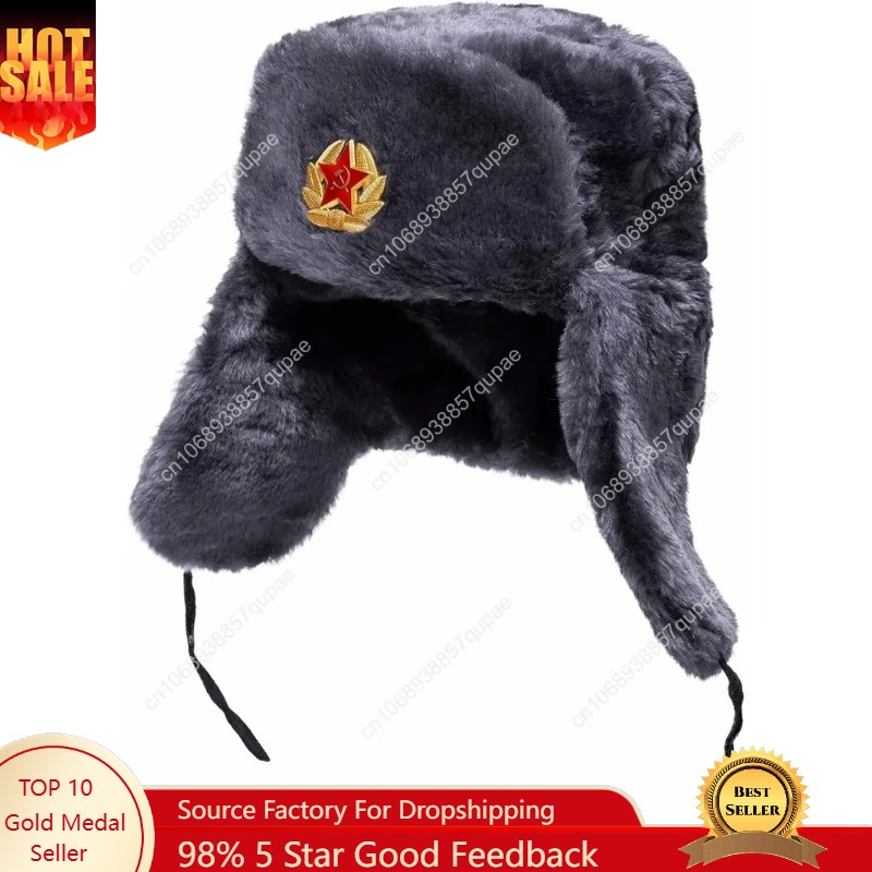 Winter Trapper Hat - Chapeau en fourrure russe BELEON Ushanka