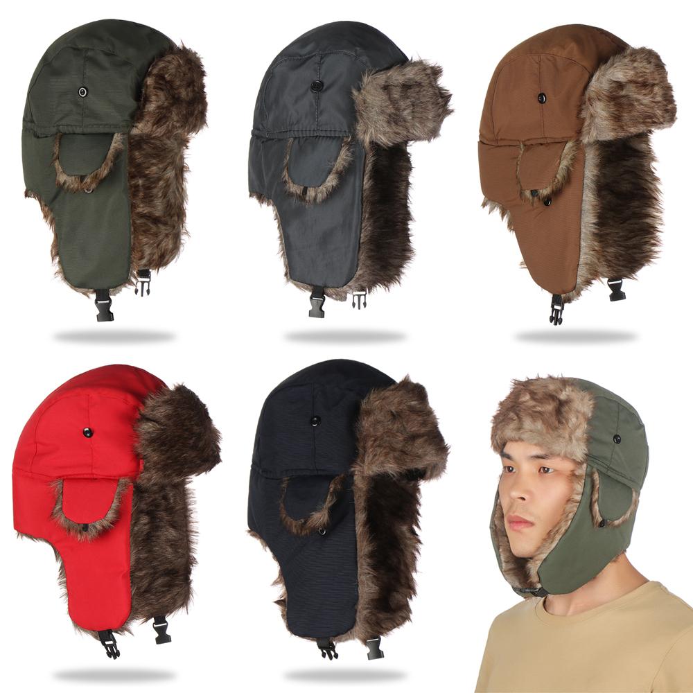 Trapper Hat Ear Flap - Chapeau de Ski chaud en fourrure