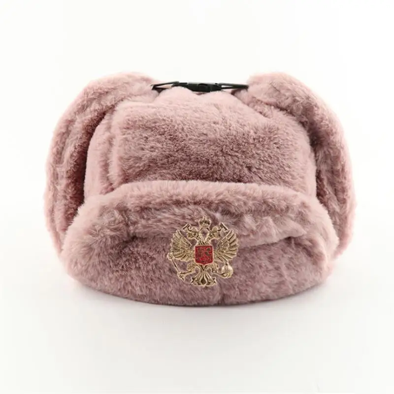 Trapper Hat Ear Flap - Badge soviétique Ushanka hommes et femmes