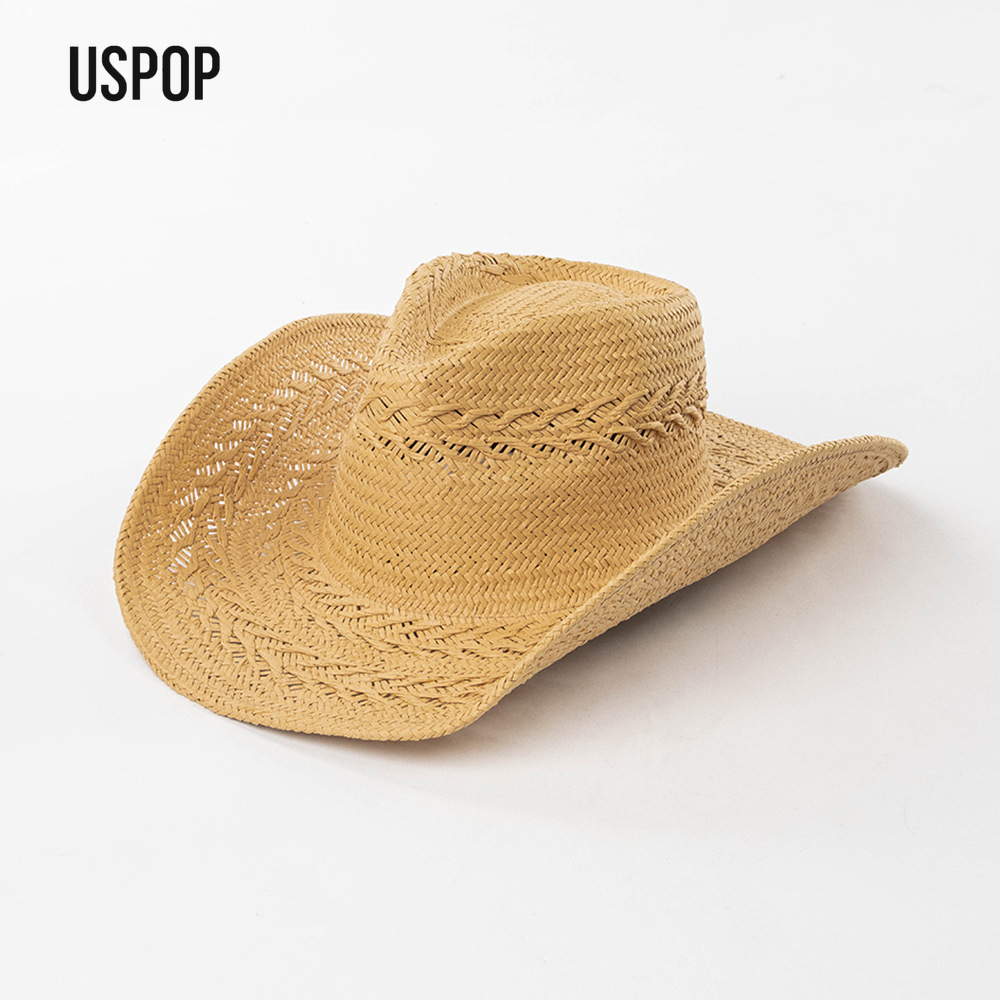 Cowboy Hat Straw - Chapeau de cowboy en paille tressé
