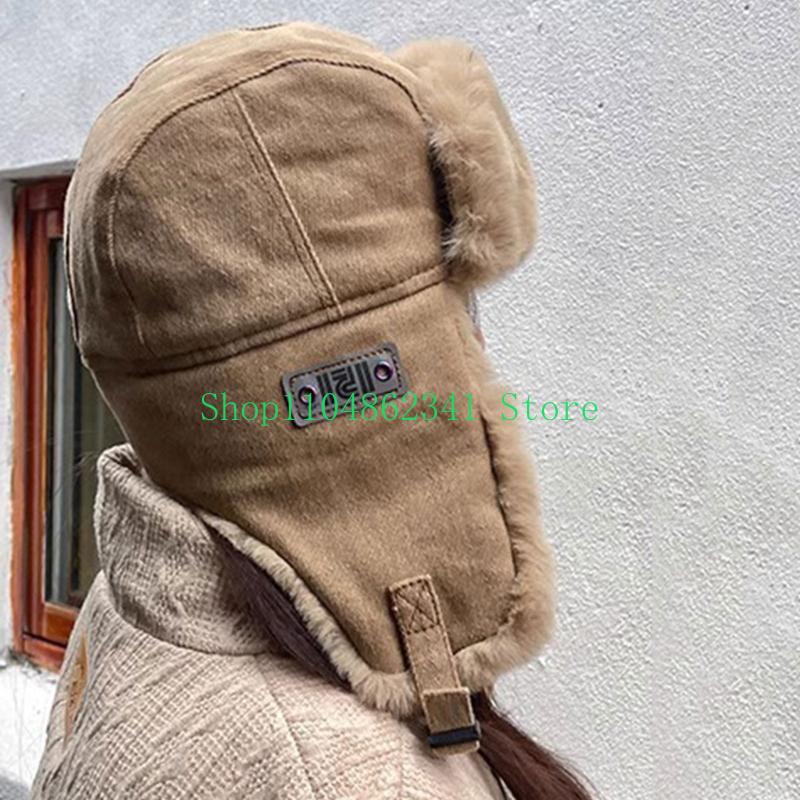 Trapper Hat Ear Flap - Bonnets coupe-vent épais 652F, chapeau à