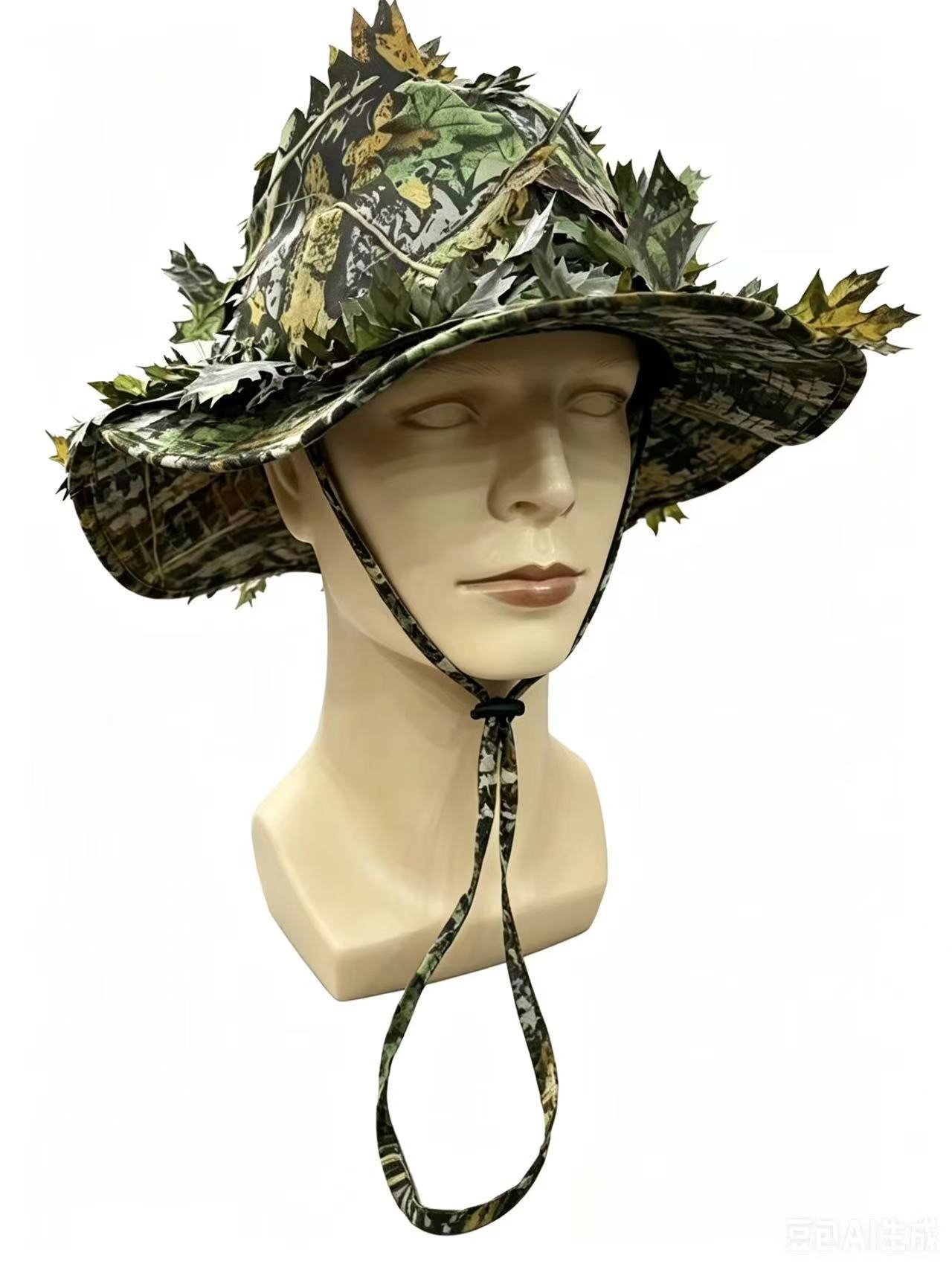 Boonie Hat Tactical - Chapeaux Boonie Camouflage Homme Feuilles 3D