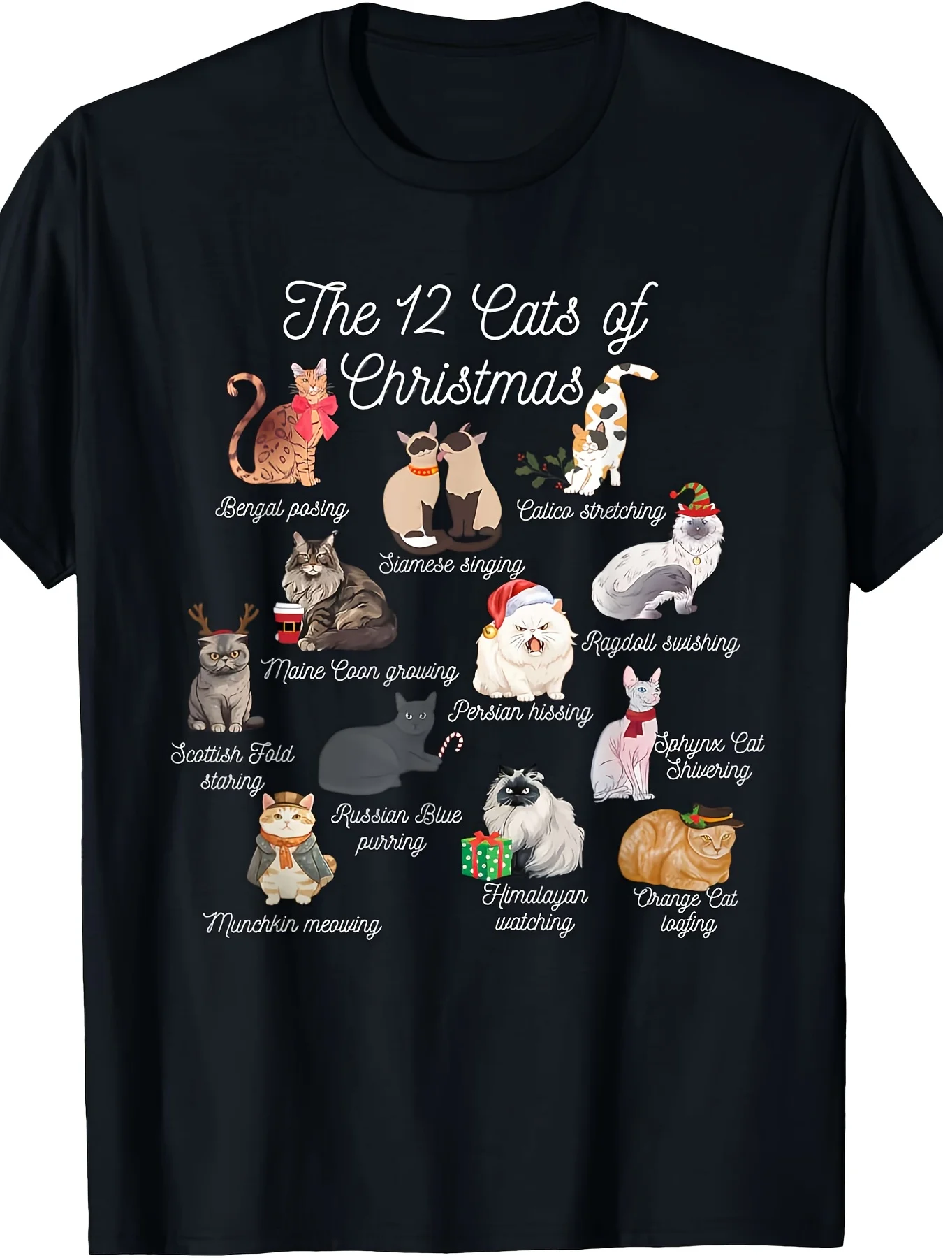 Dad Hat Cotton - T-shirt Les 12 chats de Noël