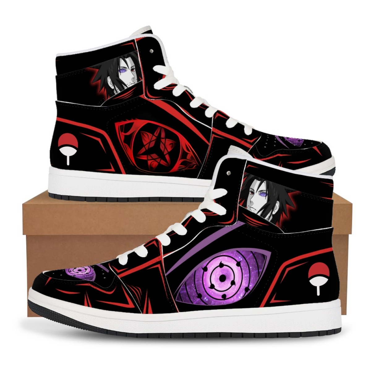 Snapback Hat Flat - Baskets montantes Naruto Anime, chaussures décontractées,