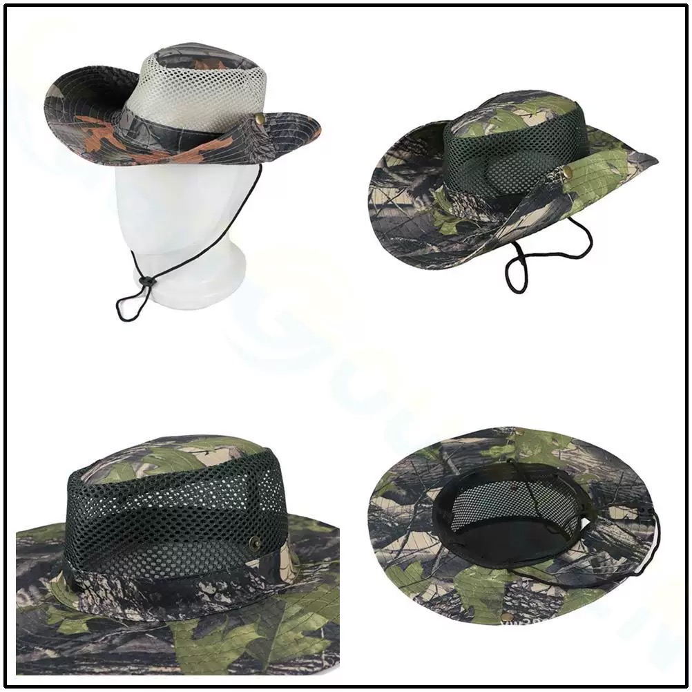 Boonie Hat Tactical - Chapeau Boonie militaire été feuille camouflage