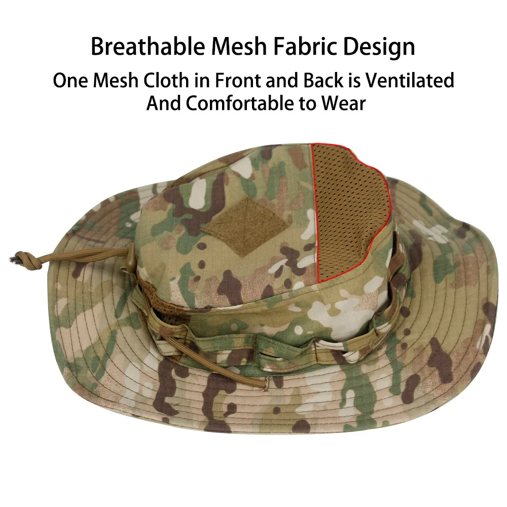 Boonie Hat Tactical - Chapeau Boonie camouflage tactique UPF 50