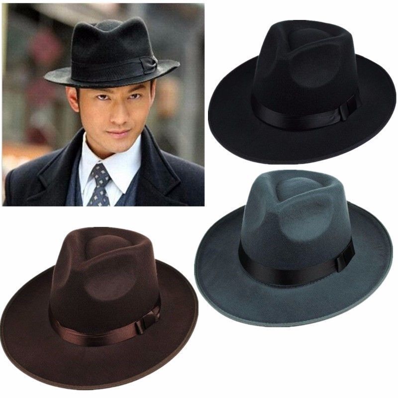 Fedora Hat Wool - Chapeaux de Cowboy occidentaux en feutre