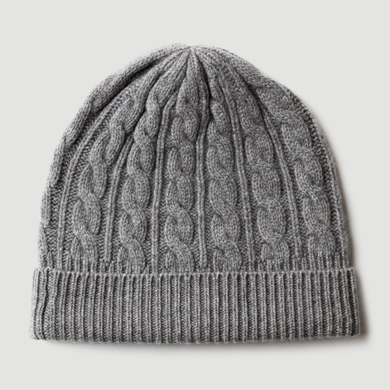 Bonnet en cachemire pur à 100  - Beanie Cuffed Knit avis et prix