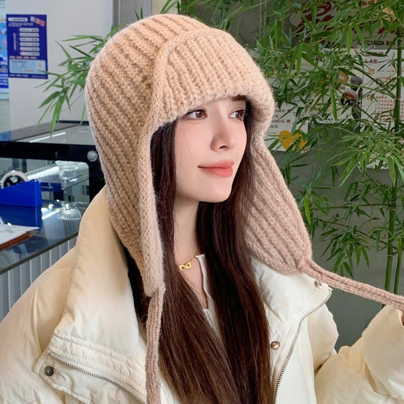 Bonnet tricoté d'hiver pour fe - Trapper Hat Ear Flap avis et prix