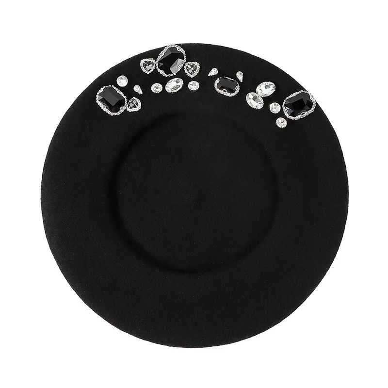 Superbe béret en laine strass  - Beret French Wool avis et prix