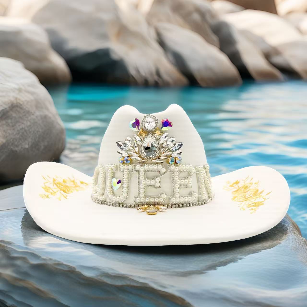 Chapeau de cowboy en paille or - Cowboy Hat Straw avis et prix