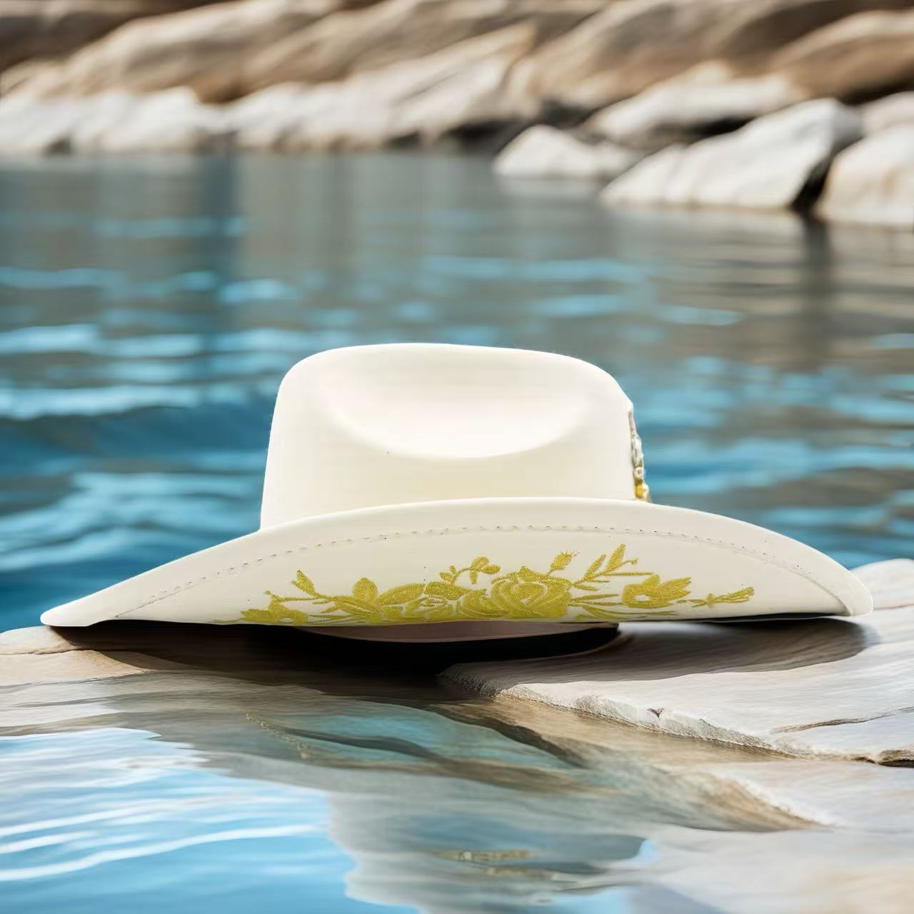 Chapeau de cowboy en paille or - Cowboy Hat Straw avis et prix