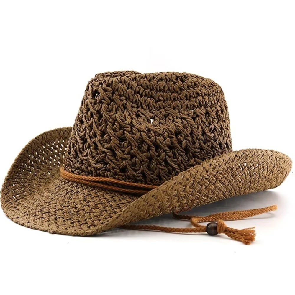 Chapeau de paille rétro à larg - Cowboy Hat Straw avis et prix