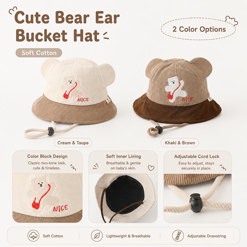 Chapeau Bob Enfant Oreilles d' - Bucket Hat Cotton avis et prix
