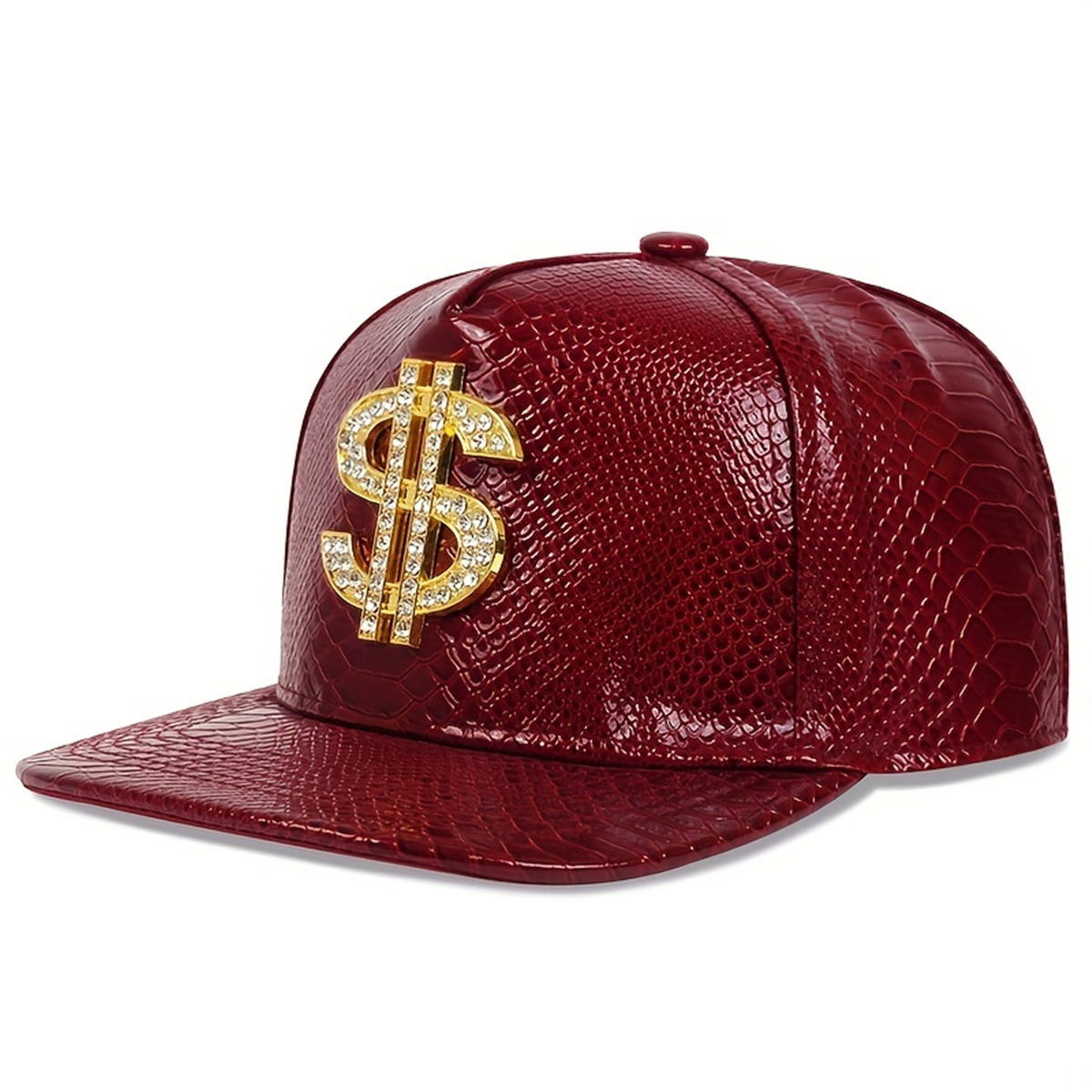 Casquette de baseball en cuir  - Snapback Hat Flat avis et prix