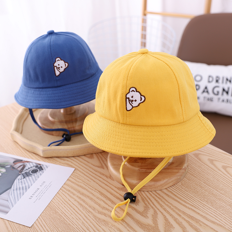 Chapeau Bob Bébé Mignon Brodé  - Bucket Hat Cotton avis et prix