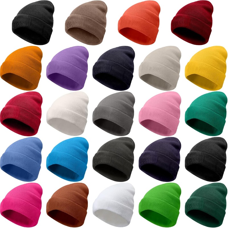 1pc hiver chaud épais bonnet c - Beanie Cuffed Knit avis et prix