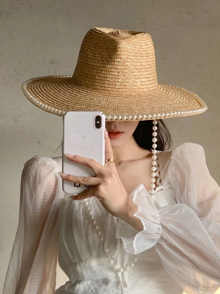 Chapeau de paille avec chaîne  - Cowboy Hat Straw avis et prix