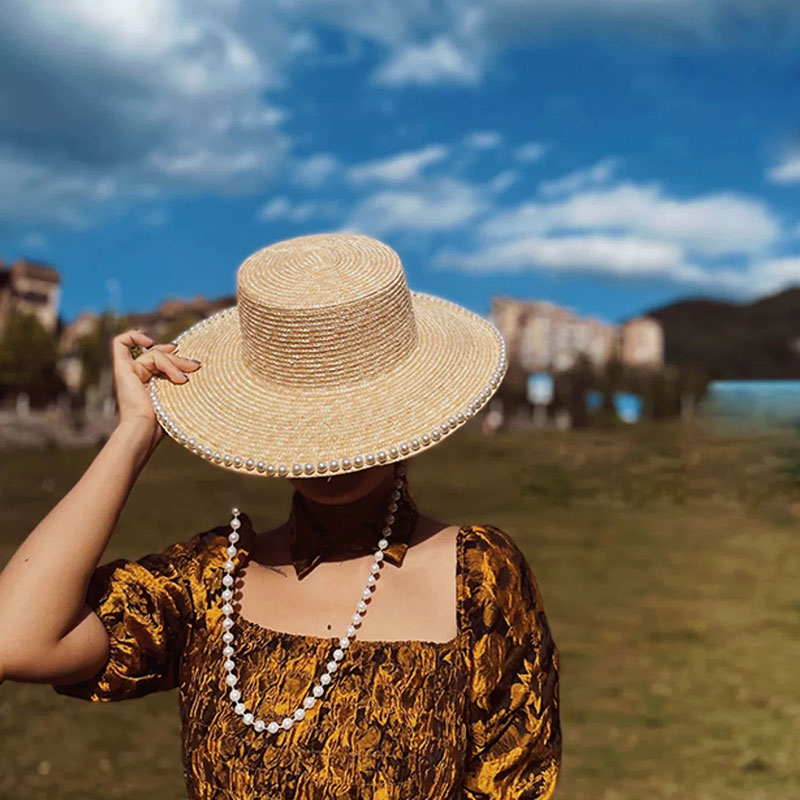 Chapeau de paille avec chaîne  - Cowboy Hat Straw avis et prix