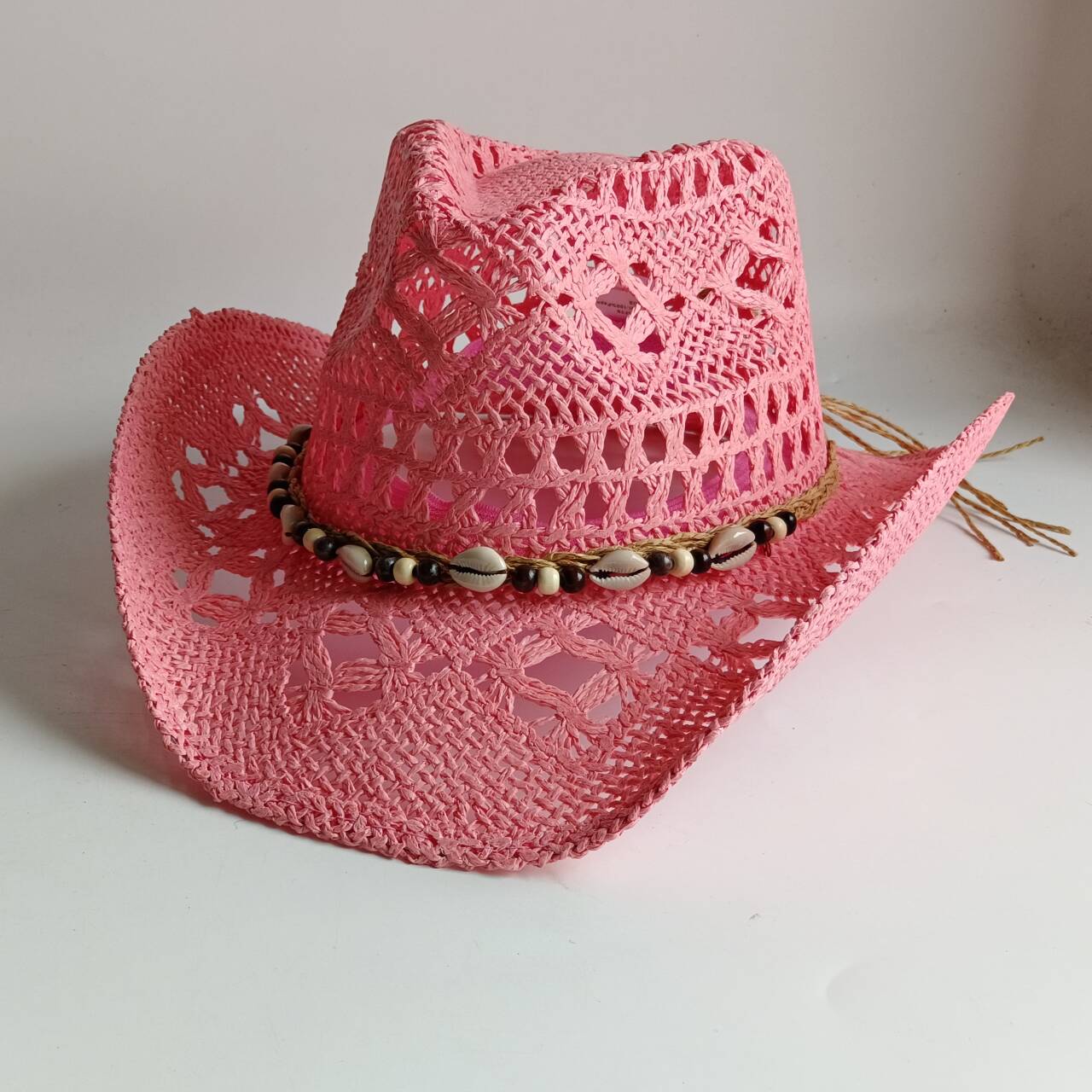 Chapeau de cowboy rose en pail - Cowboy Hat Straw avis et prix