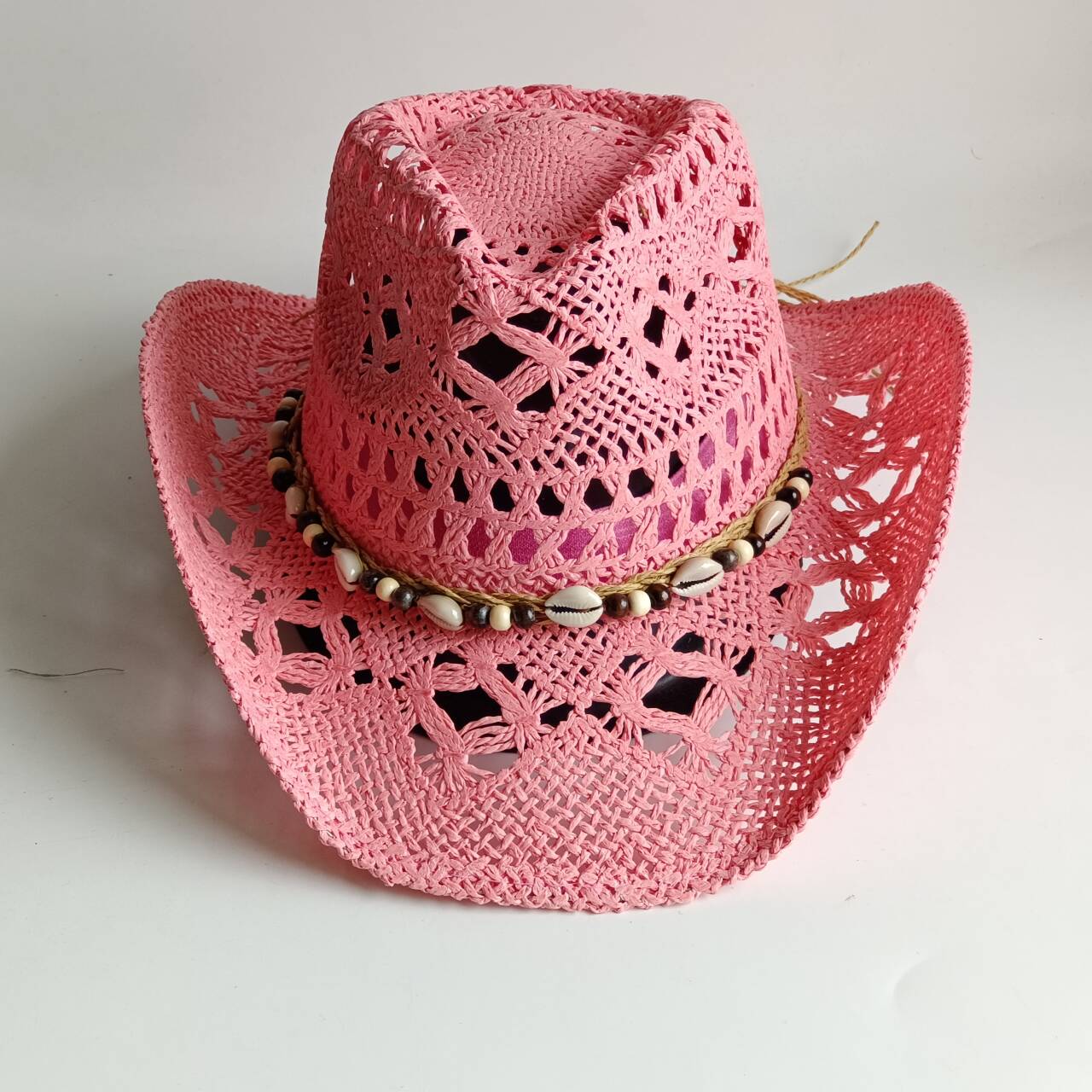Chapeau de cowboy rose en pail - Cowboy Hat Straw avis et prix